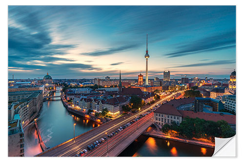 Naklejka na ścianę Berlin panorama to the sunset