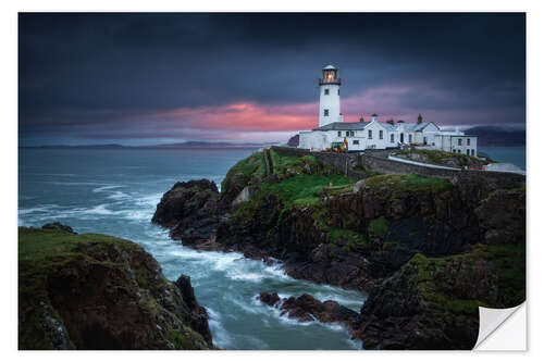 Självhäftande poster Lighthouse Fanad Head, Ireland