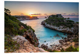 Quadro em PVC Sunrise with beautiful bay, Majorca, Spain