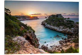 Gallery print Sunrise with beautiful bay, Majorca, Spain