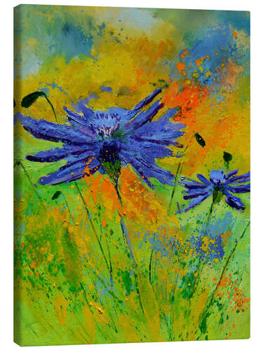 Canvas print Two cornflowers