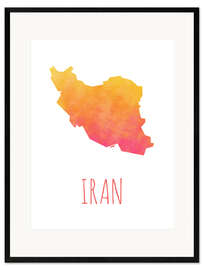 Ingelijste kunstdruk Iran