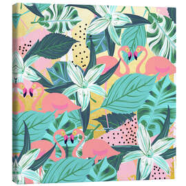 Canvas print Flamingo Tropical