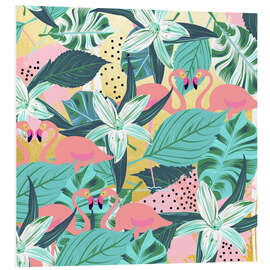 Foam board print Flamingo Tropical