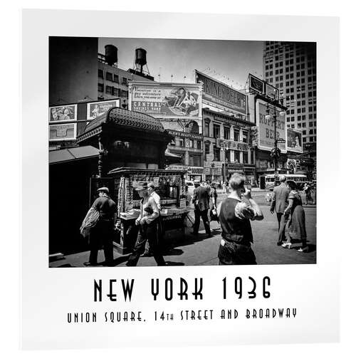 Acrylglasbild Historisches New York: Union Square, 14th Street and Broadway