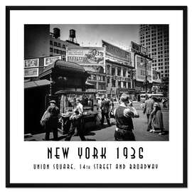 Gerahmter Kunstdruck Historisches New York: Union Square, 14th Street and Broadway