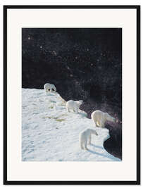 Gerahmter Kunstdruck Flat Earth