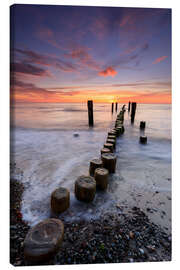 Canvas print On the beach of peat bridge