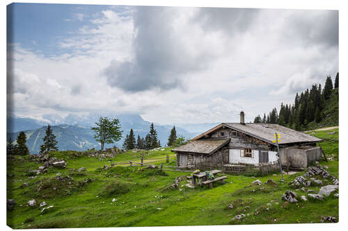 Canvas print Almhütte in Salzburg, alpine pasture in the Alps