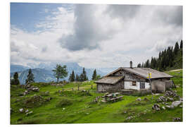 Foam board print Almhütte in Salzburg, alpine pasture in the Alps