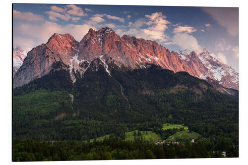 Cuadro de aluminio Alpine glow Zugspitze