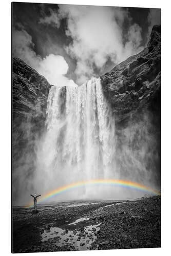 Aluminium print IJsland Skogafoss