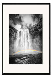 Gerahmter Kunstdruck Skógafoss, Island