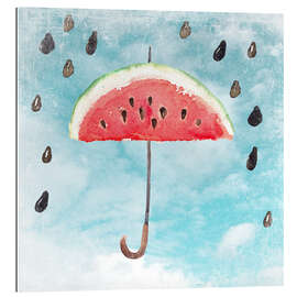 Quadro em plexi-alumínio Summery fruity melon rain