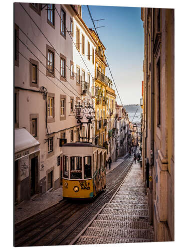 Tableau en aluminium Tramway à Lisbonne