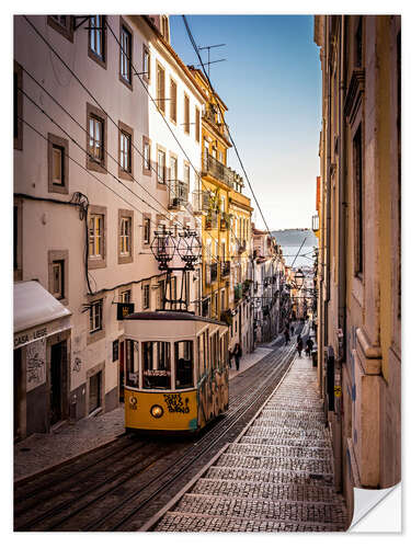 Selvklebende plakat Trikk i Lisboa