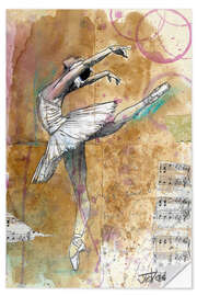 Vinilo para la pared white swan (ballet study)