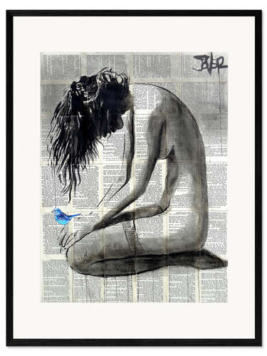 Innrammet kunsttrykk A piece of blue