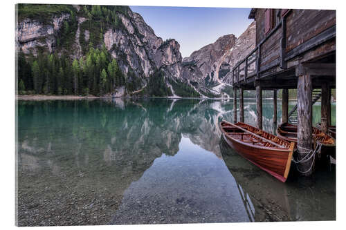 Quadro em acrílico Lago di Braies, Dolomite Alps, South Tyrol