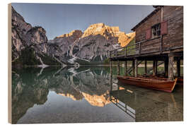 Holzbild Pragser Wildsee Südtirol IV