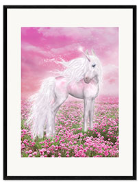 Framed art print Pink Unicorn