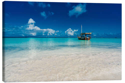 Quadro em tela Turquoise sea in Zanzibar