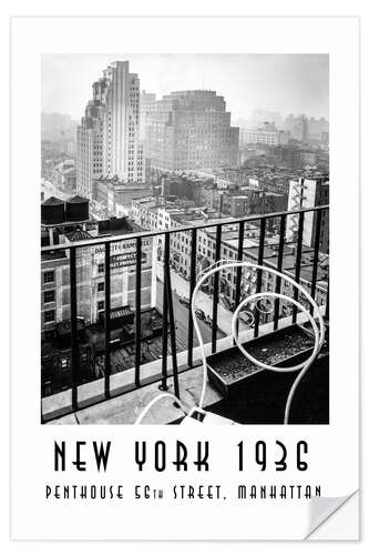 Wall sticker Historic New York: Penthouse, 56th Street, Manhattan