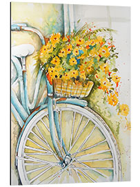 Tableau en aluminium Panier de fleurs - Provence