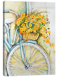 Tableau sur toile  Panier de fleurs - Provence - Maria Földy