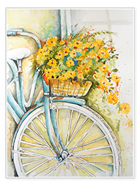 Poster Panier de fleurs - Provence