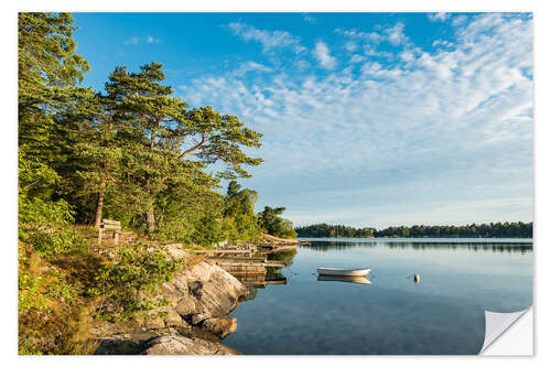 Wandsticker Schärengarten an der Ostseeküste in Schweden