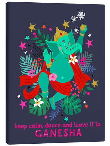 Canvas print Dancing Ganesha II