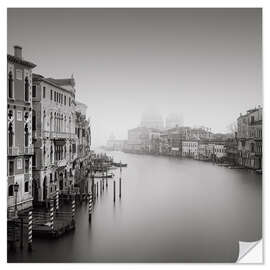 Selvklæbende plakat Santa Maria della Salute in the fog