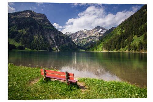 PVC-tavla Mountain lake in the Allgäu