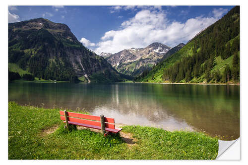 Selvklebende plakat Mountain lake in the Allgäu