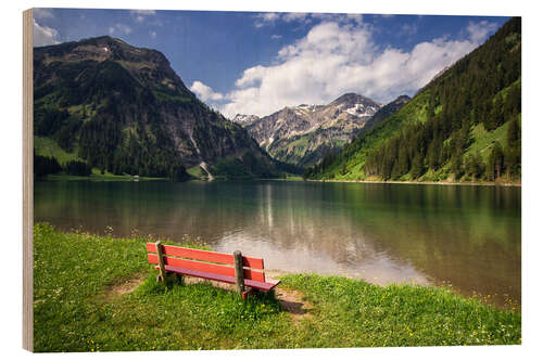 Print på træ Mountain lake in the Allgäu