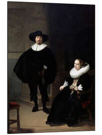 Magnettafel Eine Dame und Gentleman in schwarz