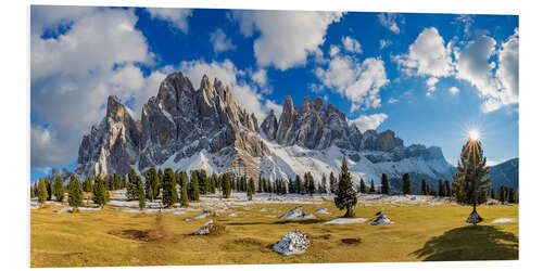 Foam board print Sunset at Geisler Group in Southtirol