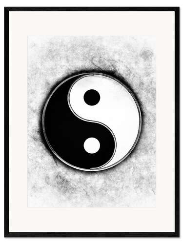 Impression artistique encadrée Yin et yang