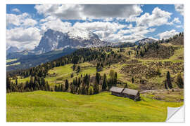 Selvklæbende plakat Summer on the Alpe di Siusi (South Tyrol, Italy)