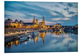 Stampa su PVC Old Town Dresden at night