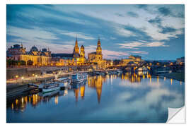 Naklejka na ścianę Old Town Dresden at night