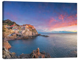 Canvastavla Manarola at dawn, Cinque Terre National Park, Liguria, Italy