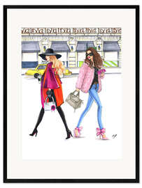 Ingelijste kunstdruk City Shopping