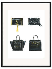 Gerahmter Kunstdruck Handtaschen Sammlung
