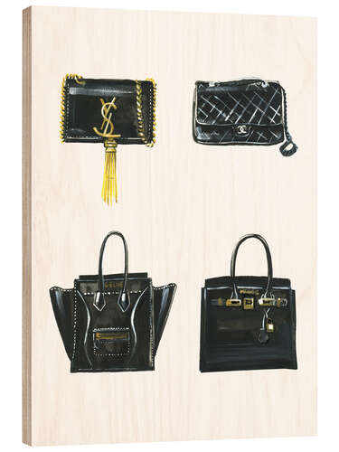 Wood print Handbags collection