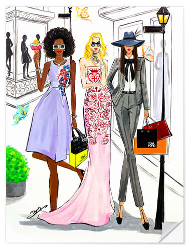 Selvklebende plakat Shopping day