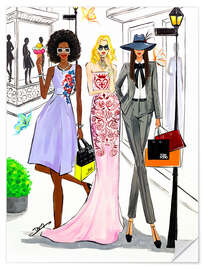 Selvklebende plakat Shopping day