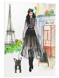 Foam board print Bonjour Paris