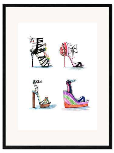 Framed art print Designer shoes